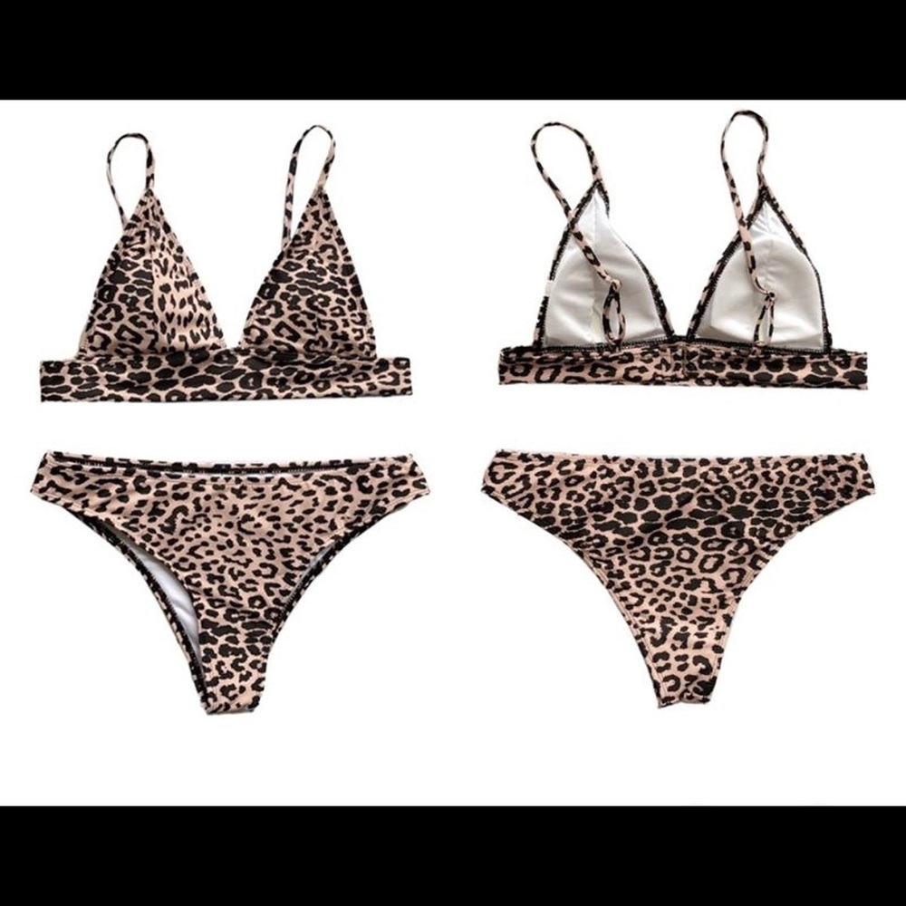 Leopard bikini size large L. NWOT.